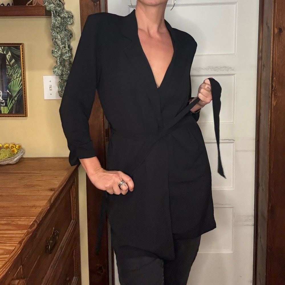 NYC Sexy Black Wrap Dress